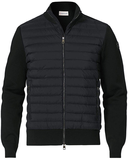 black moncler sleeve cardigan